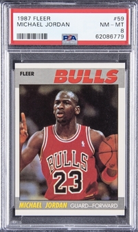 1987-88 Fleer #59 Michael Jordan – PSA NM-MT 8